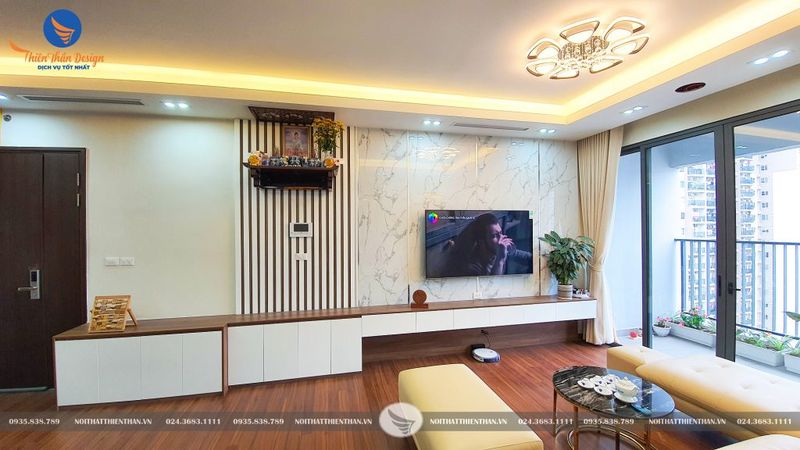 Hình Ảnh Công Trình Nội Thất Chung Cư Thực Tế 2 Hình ảnh thiết kế nội thất căn hộ hiện đại