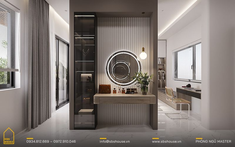 Thi Công Bàn Trang Điểm Chung Cư 3 Thi công bàn trang điểm