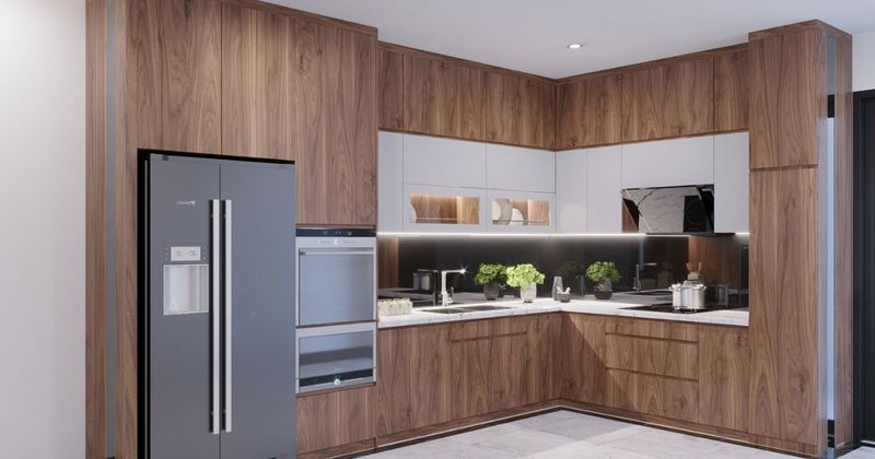 Những mẫu tủ bếp Plywood đẹp 3 Tủ bếp thông minh