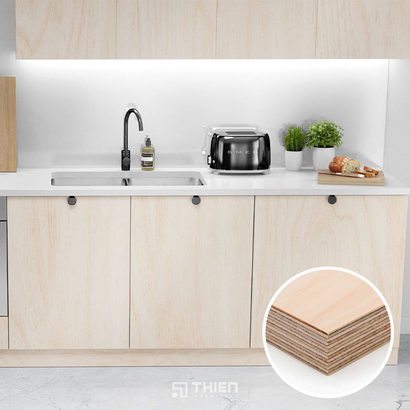 Thi công tủ bếp Plywood cao cấp chống nước chống mối mọt 3 So sánh ván ép phủ veneer