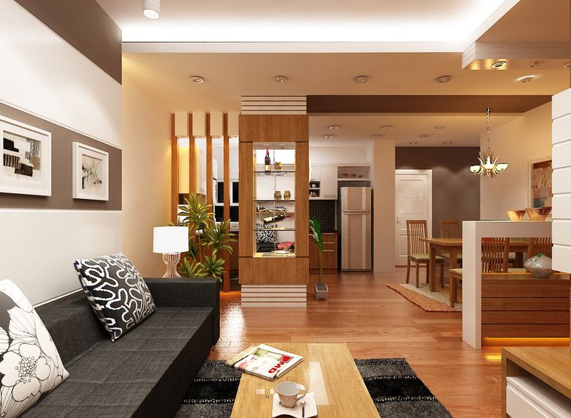 Mẫu Nội Thất Chung Cư Gỗ Cao Su 1 Nội thất chung cư