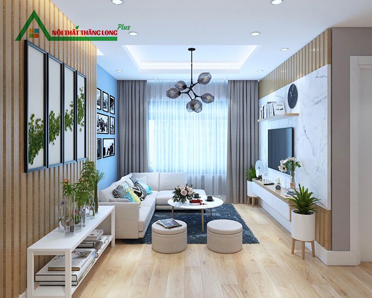 Thi Công Nội Thất Phòng Khách Chung Cư 1 Phòng khách chung cư đẹp