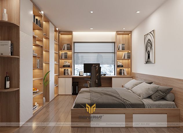 Mẫu Nội Thất Chung Cư MDF Đẹp 4 Phòng master đẹp