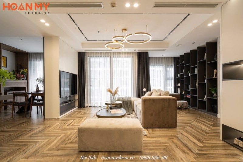 Thi Công Nội Thất Chung Cư Gỗ Plywood Độ Bền Cao 4 Thi công nội thất chung cư phong cách hiện đại