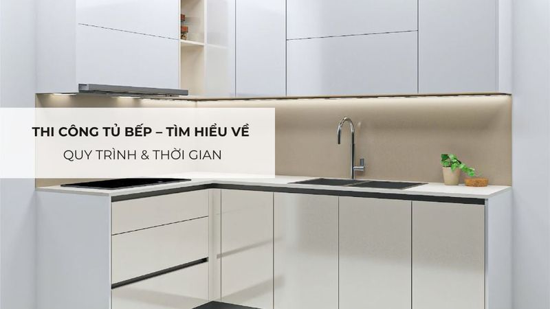 Quy trình lắp đặt tủ bếp hoàn thiện 2 Hình ảnh lắp đặt tủ bếp chuyên nghiệp