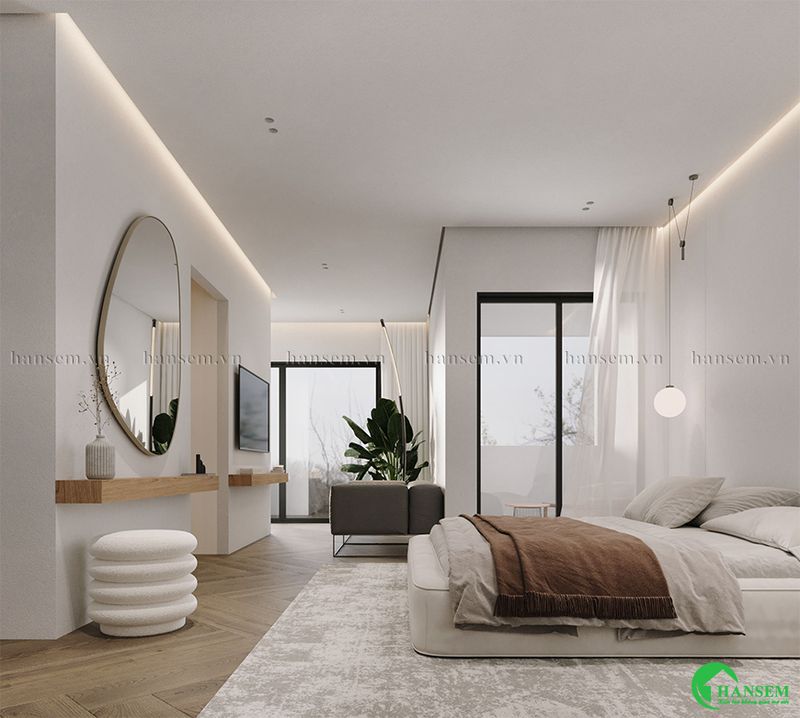 Thi Công Giường Ngủ Chung Cư Đẹp 3 Thiết kế phòng ngủ chung cư đẹp