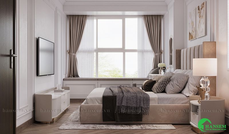 Thi Công Giường Ngủ Chung Cư Đẹp 1 Thiết kế phòng ngủ chung cư đẹp