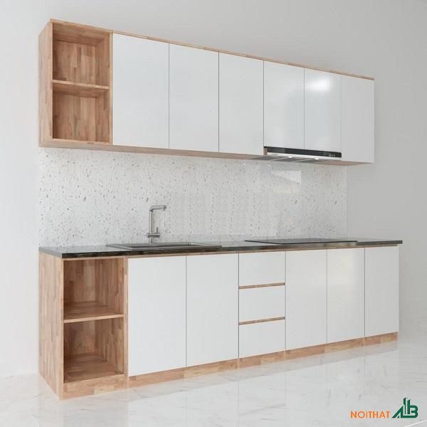 Tủ bếp gỗ cao su có tốt không 1 Tủ bếp gỗ cao su