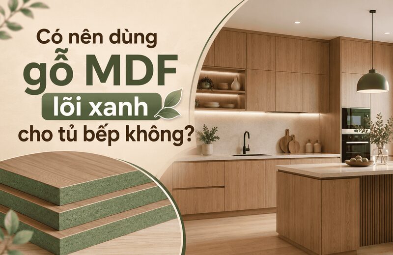 Ưu điểm tủ bếp MDF chống ẩm so với các loại gỗ khác 2 Tủ bếp MDF