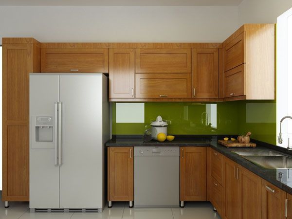 Kinh nghiệm bảo quản tủ bếp gỗ cao su 3 Hình ảnh tủ bếp gỗ sồi nga