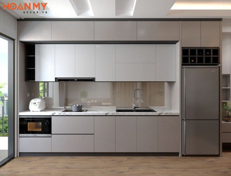 Tủ bếp MDF phủ Laminate có bền không 3 Mẫu tủ bếp MDF phủ laminate hiện đại