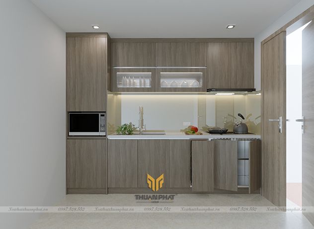 Tủ bếp MDF phủ Laminate có bền không 4 Tủ bếp MDF phủ laminate với màu sắc trẻ trung