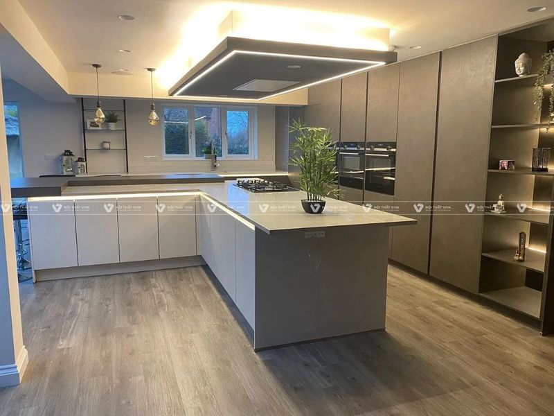 Plywood là gì và có nên làm tủ bếp không 2 Tủ bếp plywood cao cấp, chắc chắn và thẩm mỹ