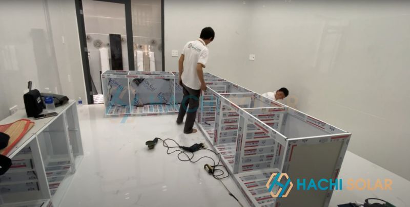 Quy trình đóng tủ bếp chuyên nghiệp tại xưởng 3 Xưởng thi công tủ bếp Hachi Solar